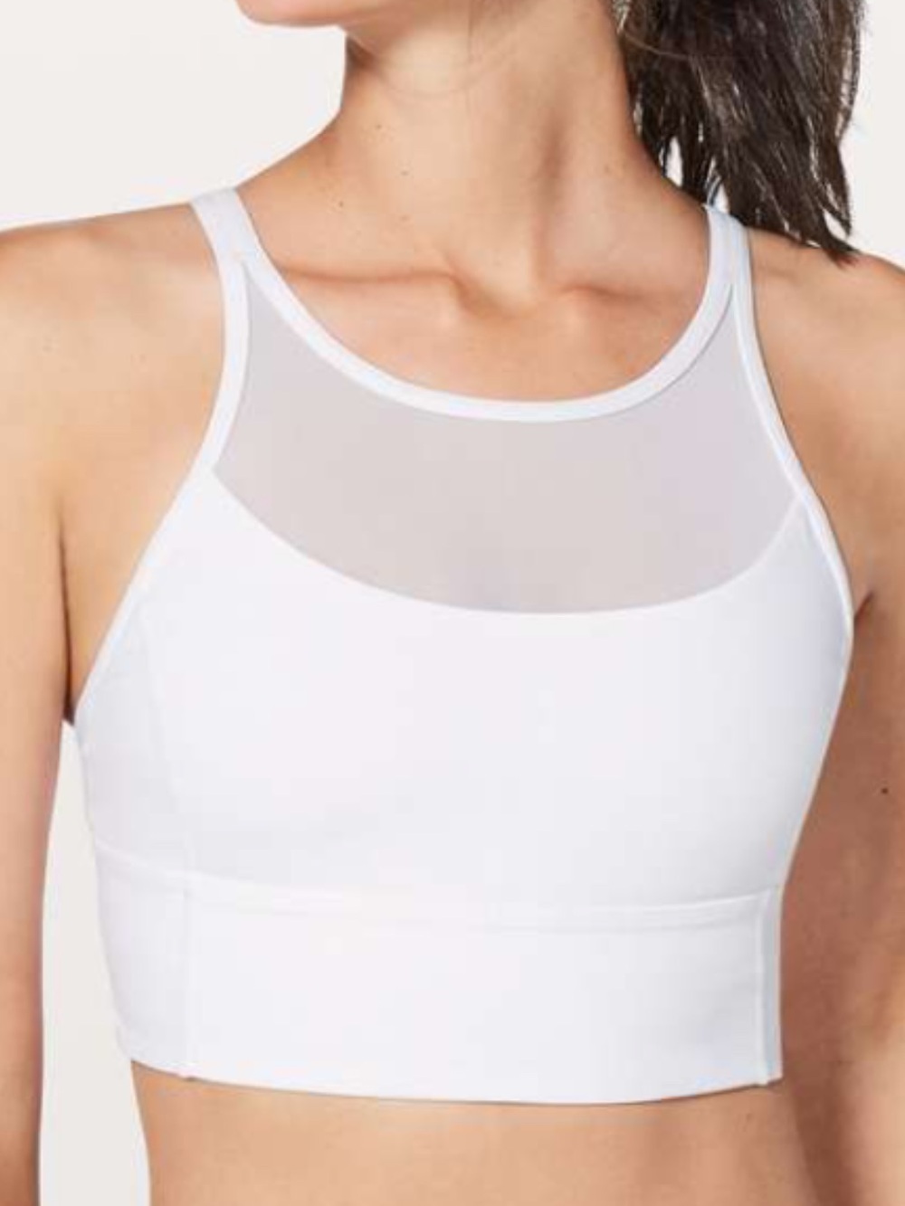 lululemon athletica White Mesh Yoke Bralette Tank